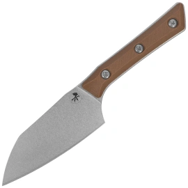 Microtech Santoku 4.2'' Kitchen Knife Coyote Tan G10, Stonewashed MK390 (3300-10CE)