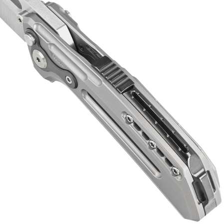 Reate T6000 Gray Titanium Knife, Satin M390 by Alvin Lee