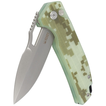 Nóż składany Kubey Knife RDF Camo G10, Bead Blasted AUS-10 by HYDRA Design (KU316C)