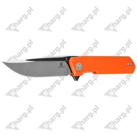 Bestechman Knife Dundee Orange G10, Grey Titanized / Satin D2 by Ostap Hel (BMK01H)