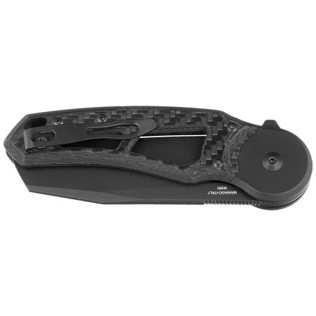 Fox Metamorphosis Black 3K Carbon Fiber Knife, Black PVD M390 (FX-556-A4)