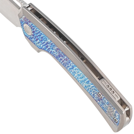 Nóż składany WeKnife Nefaris LE No 147/260 Gray/Flamed Titanium, Hand Rubbed Satin CPM 20CV (WE22040FA-1)