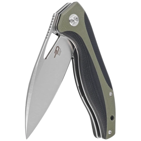 Nóż składany Bestech Komodo Black/Green G10, Stonewashed/Satin D2 (BG26A)