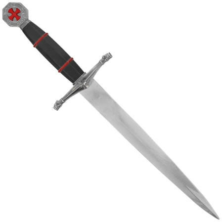 Sztylet templariuszy Decor Habitat Templar Dagger Black/Red ABS, Satin (10762)