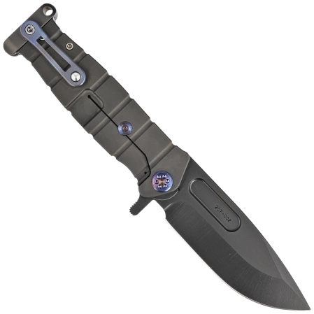 Nóż składany Medford USMC Fighter Flipper PVD Black/Flamed Titanium, Black PVD 3V by Greg Medford