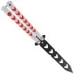 Nóż treningowy Third Decor Habitat Balisong White/Red Aluminium, Black 420 (K2813-2)