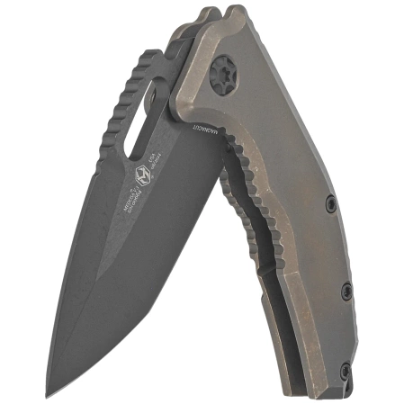 Nóż składany Heretic Medusa Manual T/E Antique Bronze Titanium, Black DLC MagnaCut by Tony Marfione Jr. (H009-6A-TIBRZ)