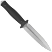 Za-Pas RH² Dagger Knife Black G10, Satin 1.4116 (RH2-SAT-G10-BL)