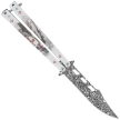 Nóż motylek Martinez Albainox Balisong White Templar 3D Design Steel, 3D Design 3Cr13Mov (02268)