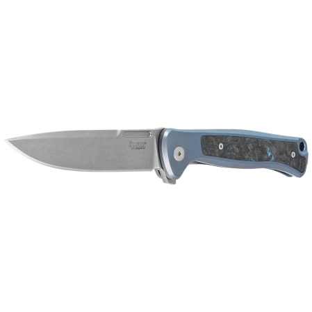 Nóż składany LionSteel Skinny Blue Titanium/Blue Dark Matter Carbon Fiber, Stonewashed MagnaCut by Molletta (SK01 BL)
