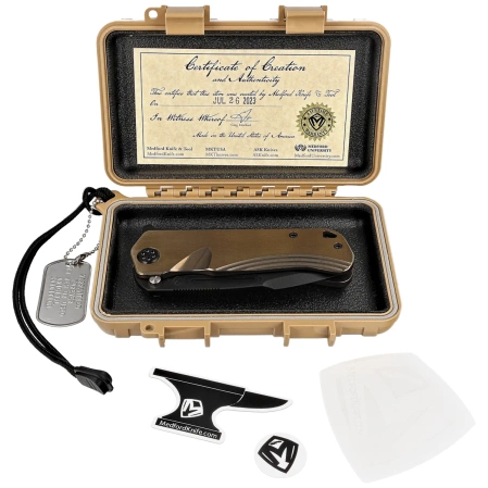 Nóż składany Medford Proxima Bronze/PVD Black Titanium, Black PVD S45VN by Greg Medford