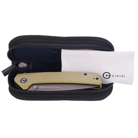 Nóż składany CIVIVI Keen Nadder Olive Micarta, Gray Stonewashed (C2021C)
