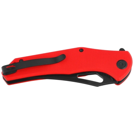 Kubey Phemius KU149F Knife Red G10, Black Stonewashed 14C28N