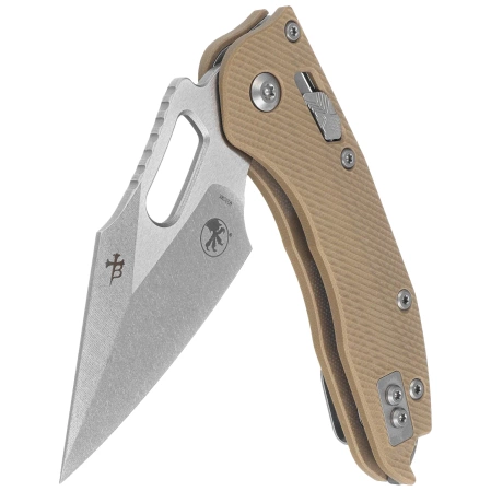 Nóż składany Microtech Stitch Ram-Lok S/E Tan Fluted G10, Stonewashed M390MK by Borka Blades and Tony Marfione (169RL-10FLGTTA)
