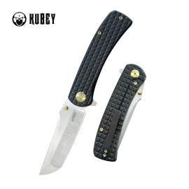 Nóż składany Kubey Interflow Black Frag Titanium, Satin M390 by James Lowe (KB294C)