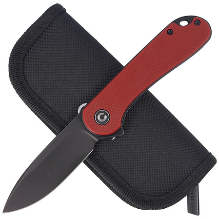 CIVIVI Elementum Flipper Burgundy G10, Black Stonewashed (C907A-1)