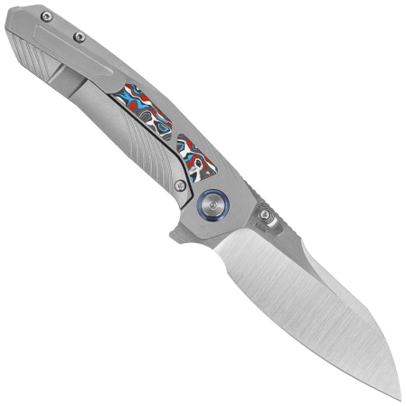 Nóż składany Remette Kestrel Gray Titanium/Multicolored Carbon Fiber, Satin CPM S35VN (RTPO-B)