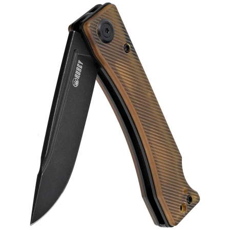 Nóż składany Kubey Akino Yellow Ultem, Blackwashed 14C28N by Tiguass (KU2102H)