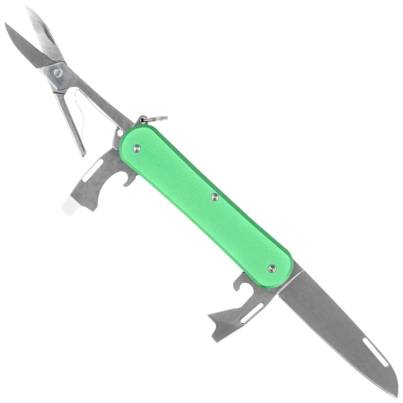 Fox Vulpis F4 OD Green Aluminium, Polished N690Co Pocket Knife (FX-VP130-F4 OD)