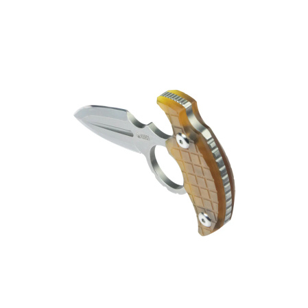 Nóż Kubey Cavy Yellow Ultem, Stonewashed 14C28N by MUZI Design (KU403F)