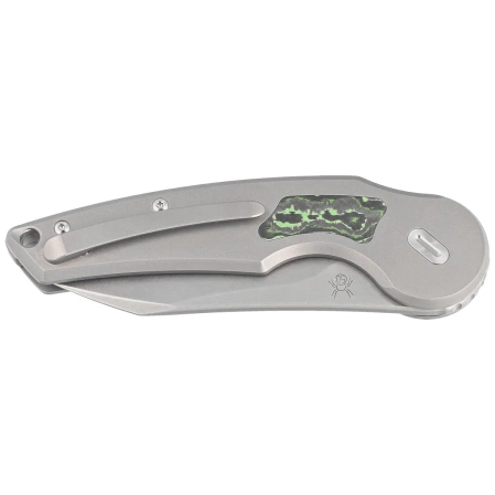 Fox Jupiter Gray Titanium/Jungle Wear Fatcarbon, Acid Stonewashed M390 by Denis Simonutti knife (FX-555 TICF)