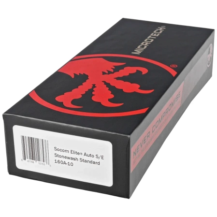 Nóż automatyczny Microtech Socom Elite Auto S/E Black Aluminium, Stonewashed M390 by Tony Marfione (160A-10)