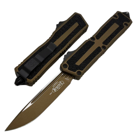 Microtech Scarab II Gen III S/E OTF Knife Cerakote Burnt Bronze Aluminum, Cerakote Burnt Bronze M390MK by Tony Marfione (1278-1UB-C19Z4)