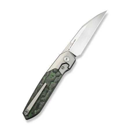 Nóż składany WeKnife Brr15 Gray Titanium/Jungle Wear Fat Carbon, Hand Rubbed Satin M390 by Rafal Brzeski (WE24007-4)
