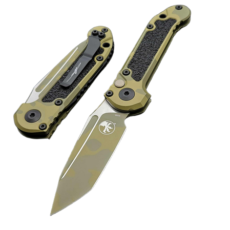 Microtech LUDT Gen III T/E Automatic Knife Bazooka Camo Aluminum, Bazooka Camo M390MK by Tony Marfione (1136-1BOCS-Z4)