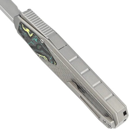 Remette Swordfish Titanium / Yellow Green Carbon Fiber, Pearlescent M390 (ZL101A2)