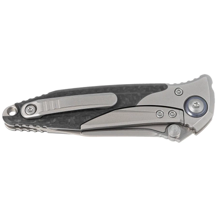 Nóż składany Microtech Socom Bravo Mini S/E Titanium/Carbon Fiber, Blue HW, Bead Blasted M390 by Tony Marfione (260M-7CFTI)