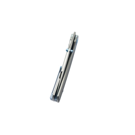 Kubey Momentum Knife Grey Titanium, Beadblasted M390 by Sherif Manganas (KB386A)