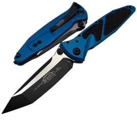 Nóż składany Microtech Socom Elite T/E-M Blue Aluminium, Black M390MK by Tony Marfione (161-1BL)