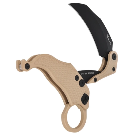 Reate Knife EXO-K Gravity Karambit Tan Aluminium, Black PVD N690