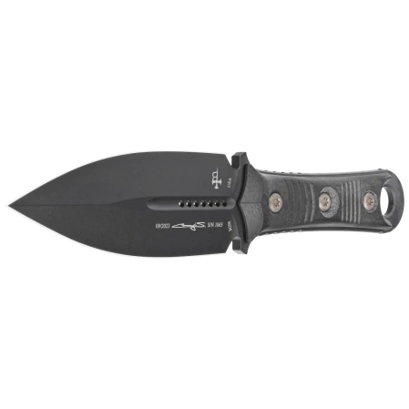 Microtech SBD D/E Signature Milled Carbon Fiber, DLC M390 by Borka Blades (201-1DLCCFS)