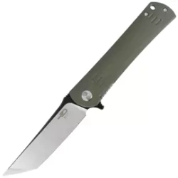 Bestech Knife Kendo Army Green G10, Black / Satin D2 (BG06B-2)