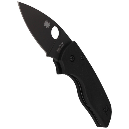 Spyderco Lil' Native G-10 Black/Black Blade Compression Lock Plain (C230GPBBK)