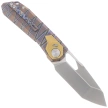 Nóż składany Remette RT-Peregrine Falcon Gray/Brown/Thunder Lightning Titanium, Hand Fine Grinding Pearlescent M390 (RTT1-CX)