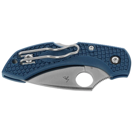 Spyderco Dragonfly 2 Knife Cobalt Blue FRN, Satin CPM SPY27 by Sal Glesser (C28PCBL2)