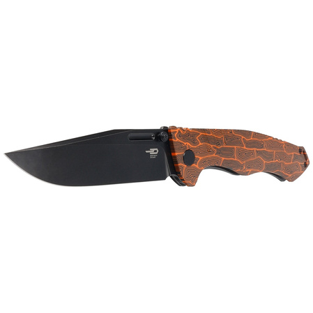 Bestech Keen II Black-Orange G10/Titanium, Black Stonewashed CPM S35VN by Koens Craft knife (BT2301F)