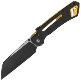 Civivi Buster FG Knife Black G10, Black Stonewashed/Satin Nitro-V by Snecx Tan (C24052-1)