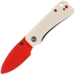 Civivi Knife Baby Banter Ivory G10, Red Painted Nitro-V by Ben Petersen (C19068S-7)