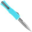 Microtech Hera II Mini Bayonet OTF Knife Turquoise Aluminum, Stonewashed M390MK by Tony and Sean Marfione (1701M-10TQ)