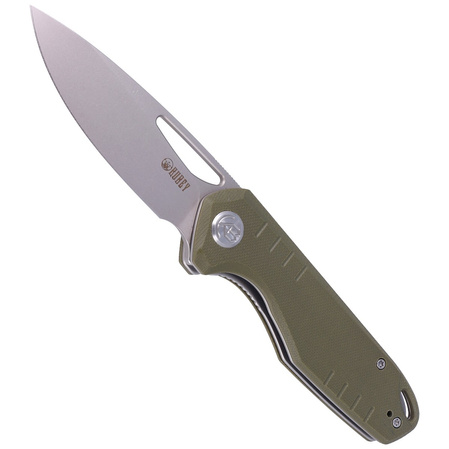 Kubey Knife Doris, Green G10, Satin Finish D2 (KU324D)