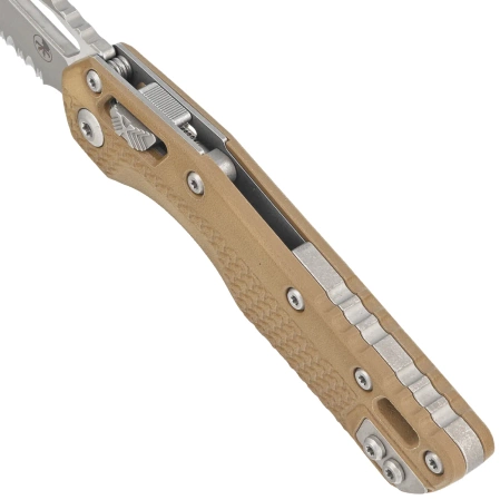 Microtech MSI S/E Ram-Lok Dark Earth Tri-Grip Polymer, Apocalyptic P/S M390MK by Tony Marfione (210T-11APPMDE)