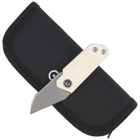 Civivi Ki-V Ivory G10, Silver Bead Blasted 9Cr18MoV by Ostap Hel (C2108C)