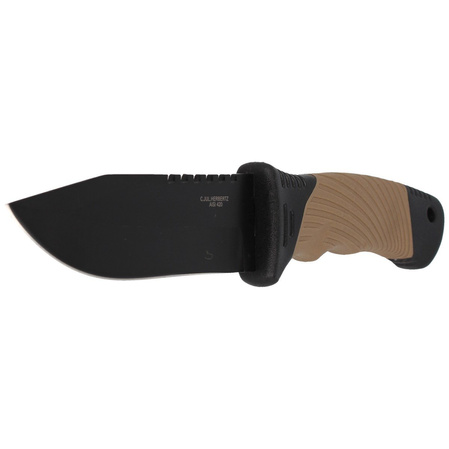 Nóż Herbertz CJH Coyote Brown Plastic/Black Rubber, Black 420 (585412)
