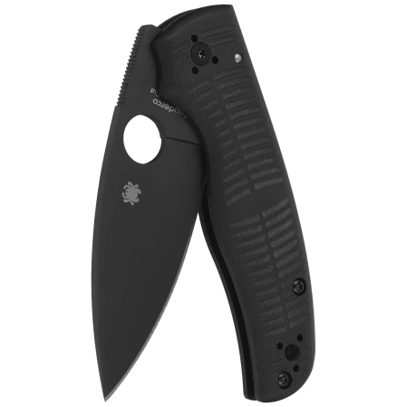 Spyderco Shaman SALT Knife Black G10, Black DLC MagnaCut by Sal Glesser (C229GMCBKP)