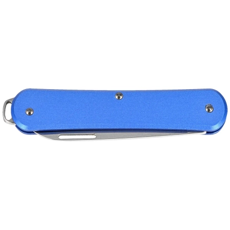 Fox Vulpis Sky Blue Aluminum, Polished N690 Pocket Knife (FX-VP130 SB)