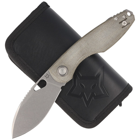 FOX Chilin OD Green Canvas Micarta, Stonewashed M398 by Jesper Voxnæs (FX-530 MOD)